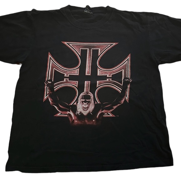 Vtg 2002 WWF Triple H Screw The Rules Wrestling Black T Shirt L Made In Russia - Picture 1 of 11